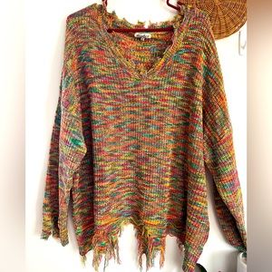 Distressed XXL Chic Soul Fall Sweater